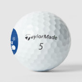年老いた青いロゴのプレイヤー名 ゴルフボール (ロゴ)
