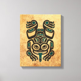 年老いた青と黒のハイダスピリットツリーカエル キャンバスプリント