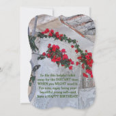 年老いた/赤い花/古い建物 (裏面)