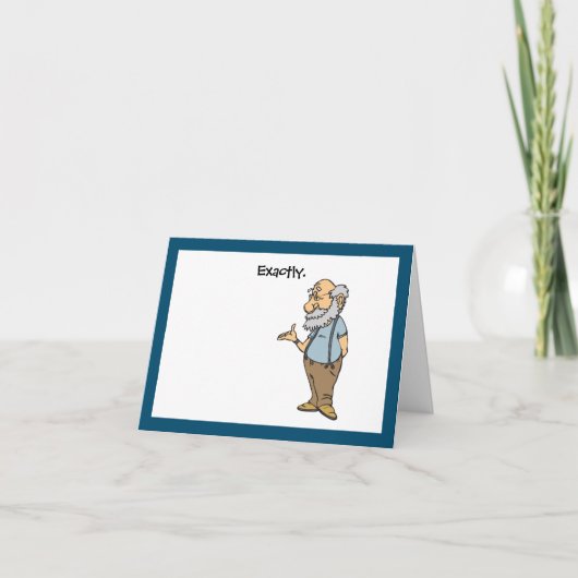 年老頭が切れるいた男のおもしろい漫画 カード (正面)