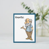 年老頭が切れるいた男のおもしろい漫画 ポストカード (スタンド正面)