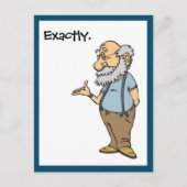 年老頭が切れるいた男のおもしろい漫画 ポストカード (正面)