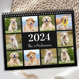 年自分の家族の犬の写真を作パーソナライズされた成 カレンダー