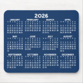年表示カレンダー – 水平 マウスパッド (正面)