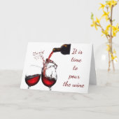 **年記念** *ワイン*カードを注ぐ カード (黄色い花)