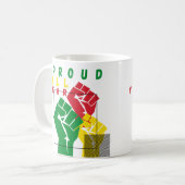 年誇りを持った中黒拳 コーヒーマグカップ (正面左)