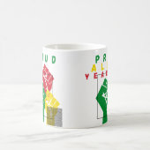 年誇りを持った中黒拳 コーヒーマグカップ (中央)