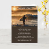 年賀感動的詩の新年の感想 カード (黄色い花)