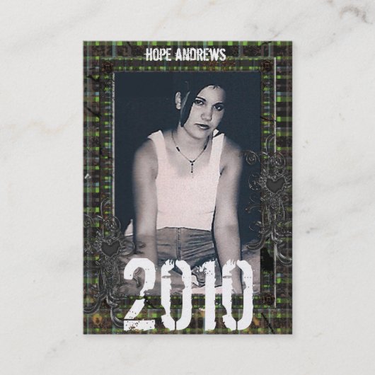 年賀状の区分が今年度に入力 コーリングカード (正面)