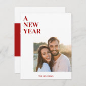 年賀状シンプルエレガント写真 シーズンカード (正面/裏面)