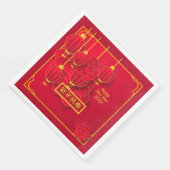 年賀状中国の新年20xx赤金ゴールド (コーナー)