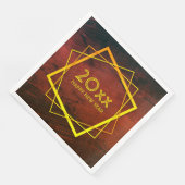 年賀状新年20xx幾何学的金ゴールド (コーナー)