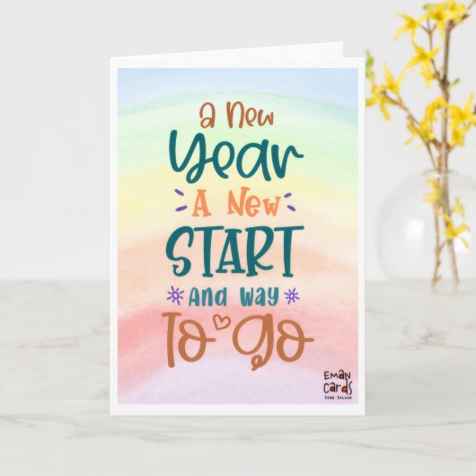 年賀状 カード (黄色い花)