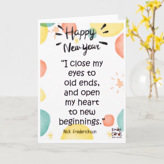 年賀状 カード (黄色い花)