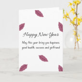 年賀状 カード (黄色い花)