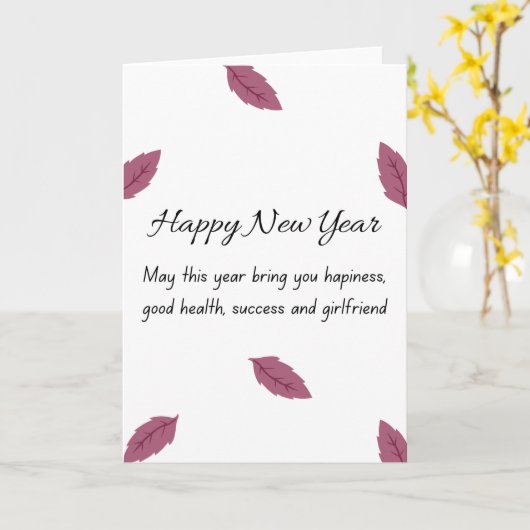 年賀状 カード (黄色い花)