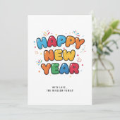 年賀状 - 名前または家族名入り シーズンカード (スタンド正面)