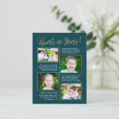 年賀状 編集可能 カラー 新年 ポストカード (スタンド正面)