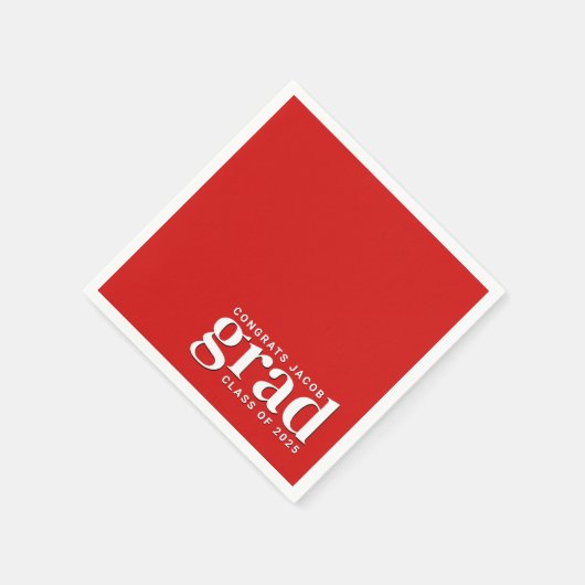 年赤と白おめでとう スタンダードカクテルナプキン (角)