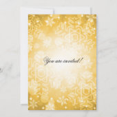 年越しパーティー　お祭り　ゴールド　ボケ 招待状 (裏面)