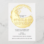年越しパーティー 真夜中の瞬間に 箔招待状 (正面)