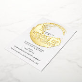 年越しパーティー　真夜中の瞬間に 箔招待状 (回転した状態)