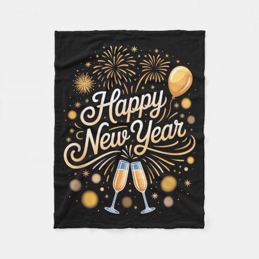 年越し用品 花火 フリースブランケット (正面)