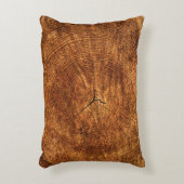 年輪の木のテクスチャ アクセントクッション (正面(垂直))