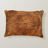 年輪の木のテクスチャ アクセントクッション (裏面)