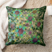 年違う齢の花、緑の上 クッション (ブランケット)