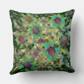 年違う齢の花、緑の上 クッション (裏面)