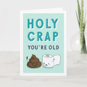 年遠くにを追う |おもしろい誕生日 カード (正面)