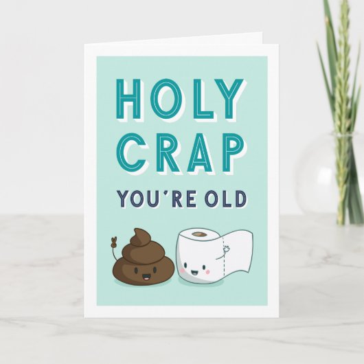 年遠くにを追う |おもしろい誕生日 カード (正面)