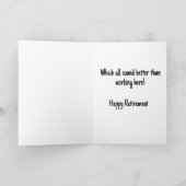 年配おもしろいカードの退職 カード (内部)