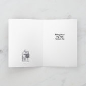 年配のカップルのバレンタイン カード (内部)