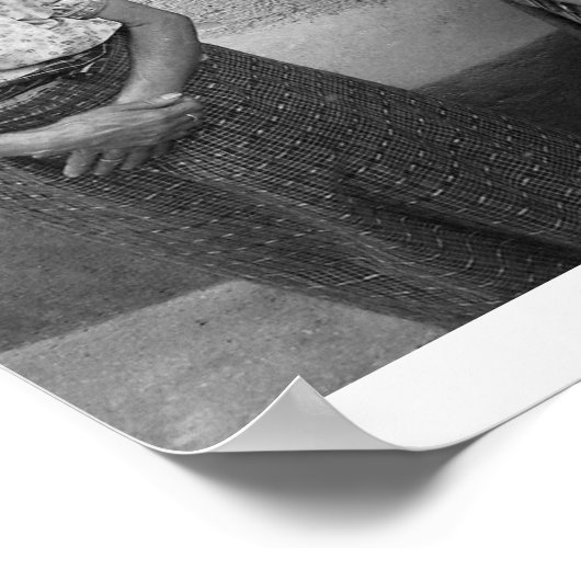 年配のマヤ人女性 ポスター (角)