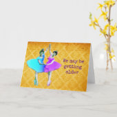 年配の人への誕生日 カード (黄色い花)