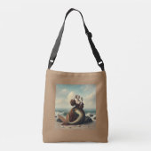 年配の人魚 クロスボディバッグ (裏面)