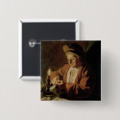 年配の作家 缶バッジ (正面&裏面)