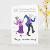 年配の夫婦のための記念日グリーティングカード カード (黄色い花)