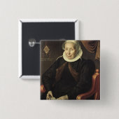 年配の女性のポートレート、1603年 缶バッジ (正面&裏面)