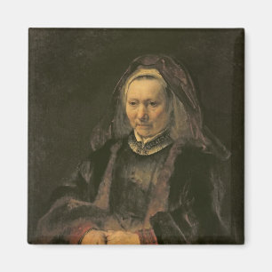年配の女性のポートレート、c. 1650年 マグネット