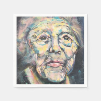 年配の女性ナプキン スタンダードカクテルナプキン