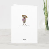 年配の女性向けおもしろいにカスタマイズ可能な猫誕生日 カード (裏面)