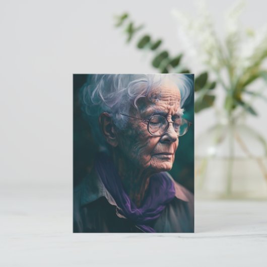 年配の女性 ポストカード (スタンド正面)