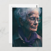 年配の女性 ポストカード (正面/裏面)