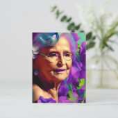 年配の女性 ポストカード (スタンド正面)