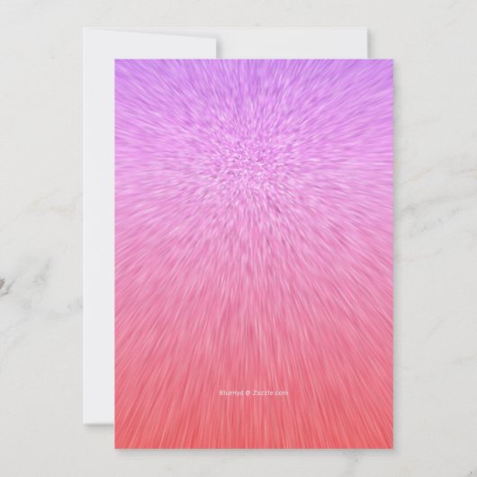 年配の少女の写真養子縁組の誕生日パーティーテンプレート 招待状 (裏面)