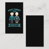 年配の市民割引祖父退職した母 名刺 (正面/裏面)