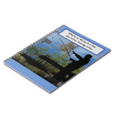 年配の男性魚釣り退職スパイラルフォトノートブック ノートブック (左側)